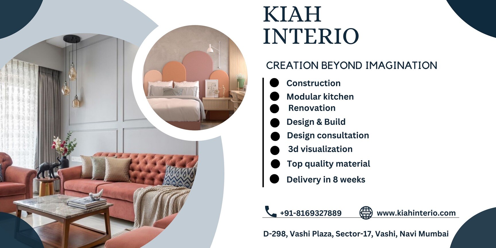 Official Kiah Interio Creation Beyond Imagination Studio Brochure Banner