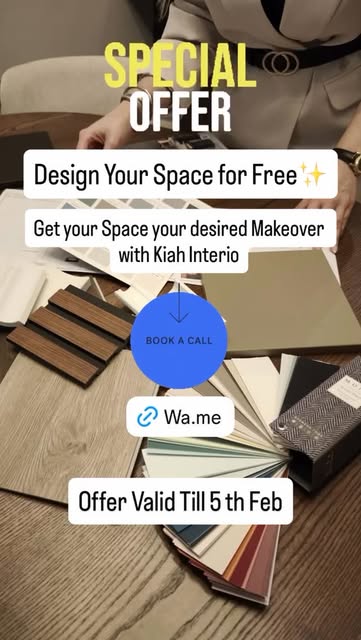 Design consultation showing material swatches, laminates and acoustic battens